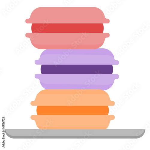 macaron flat icon