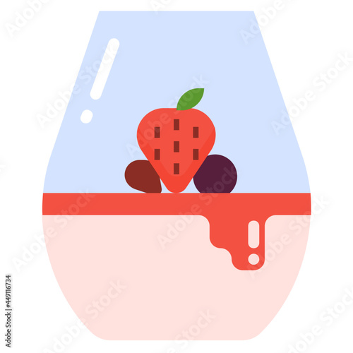 panna cotta flat icon