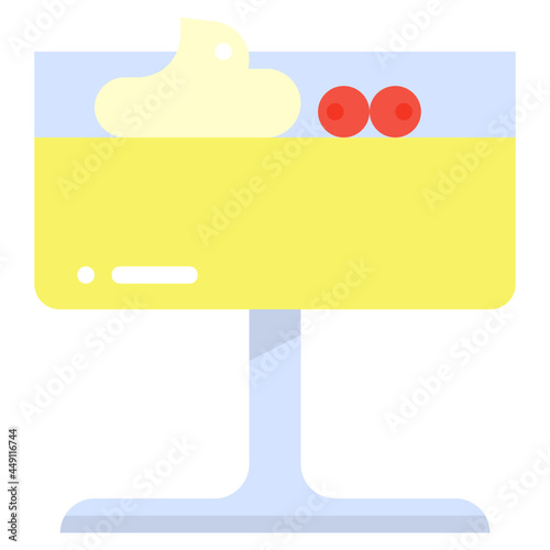 panna cotta flat icon