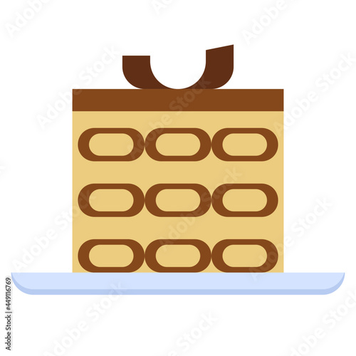 tiramisu flat icon