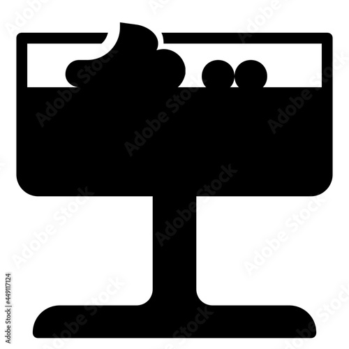 panna cotta glyph icon