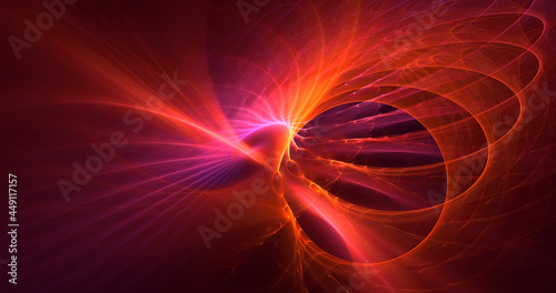 3D rendering abstract multicolor fractal light background © BetiBup33