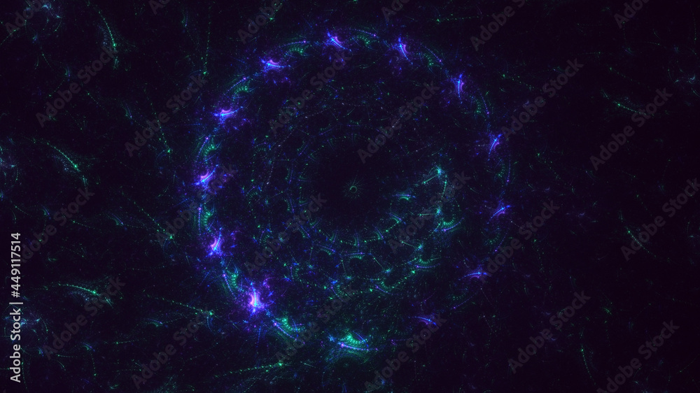 Obraz premium 3D rendering abstract multicolor fractal light background