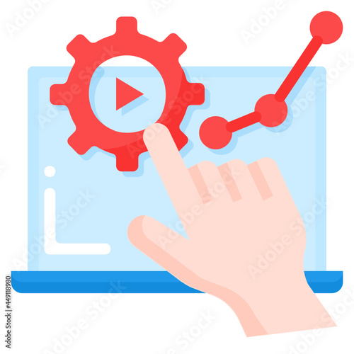 click through rate flat icon