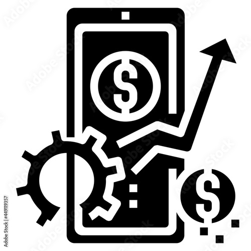 monetisation glyph icon