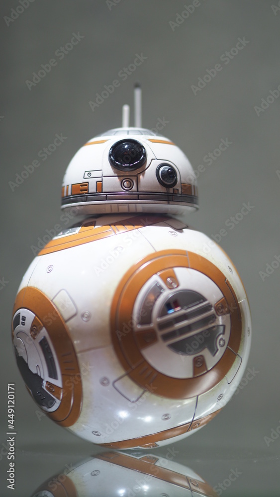 Fototapeta premium Bangkok Thailand. April 30 2018. Star Wars figure. portrait images. toy figures characters model standing. Starwars Hasbro action figure collection for collector and toys investor. Realistic details.