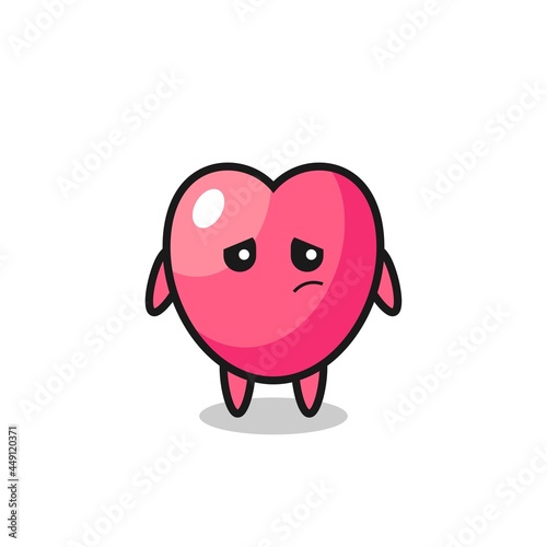 the lazy gesture of heart symbol cartoon character