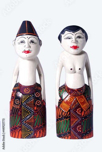 Loro Blonyo, figure pair of brides in Javanese tradition that gives meaning to prosperity.  photo
