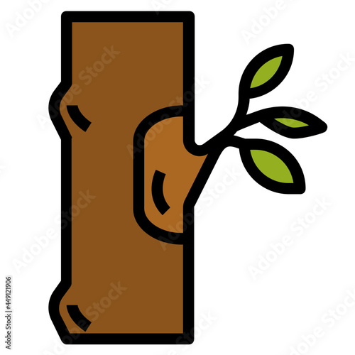Budding line icon