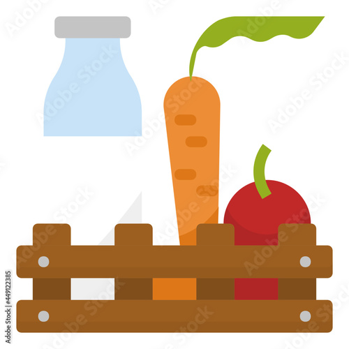crops flat icon
