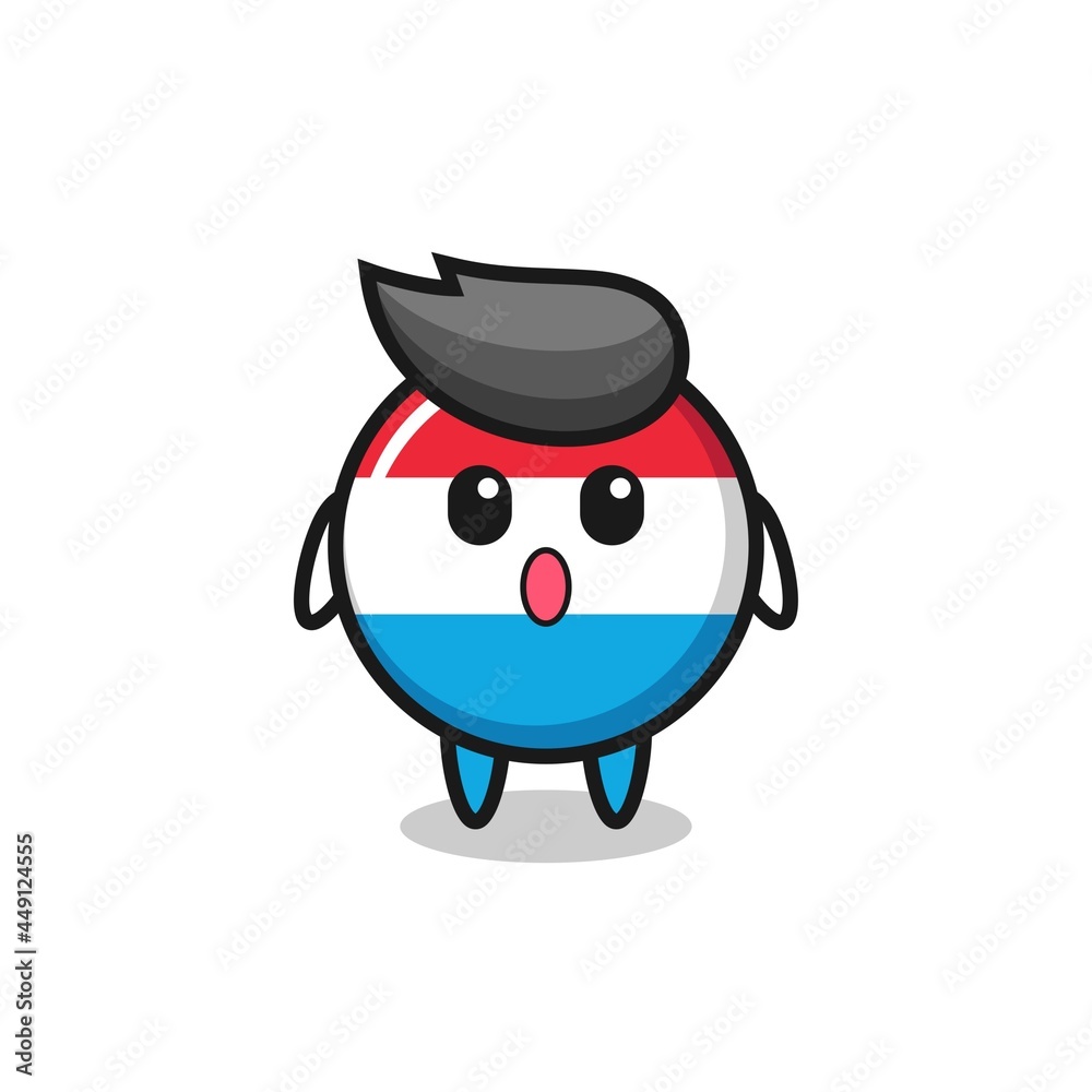the amazed expression of the luxembourg flag badge cartoon the amazed expression of the luxembourg flag badge cartoon