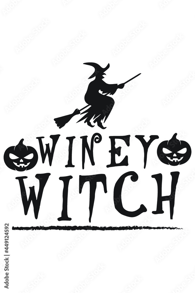 Winey Witch Halloween T-Shirt Design Winey Witch Halloween T-Shirt Design