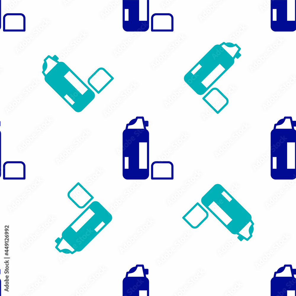 Blue Shaving gel foam icon isolated seamless pattern on white background. Shaving cream. Vector Blue Shaving gel foam icon isolated seamless pattern on white background. Shaving cream. Vector