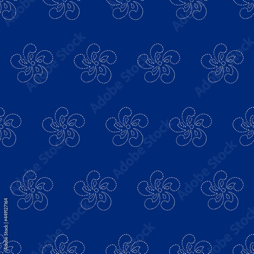 seamless pattern, japanese motif art surface design for fabric scarf tiles and decor
