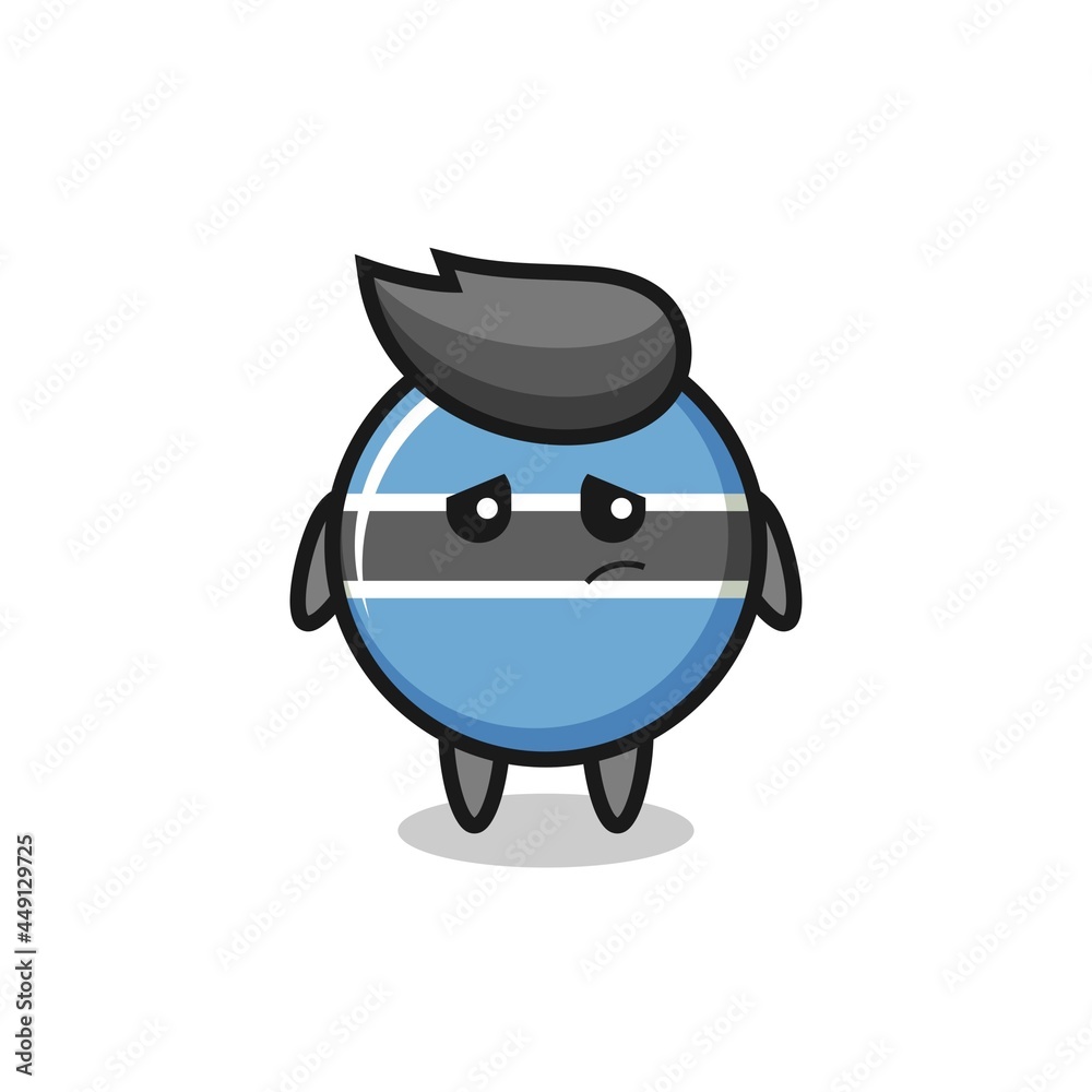 the lazy gesture of botswana flag badge cartoon character the lazy gesture of botswana flag badge cartoon character