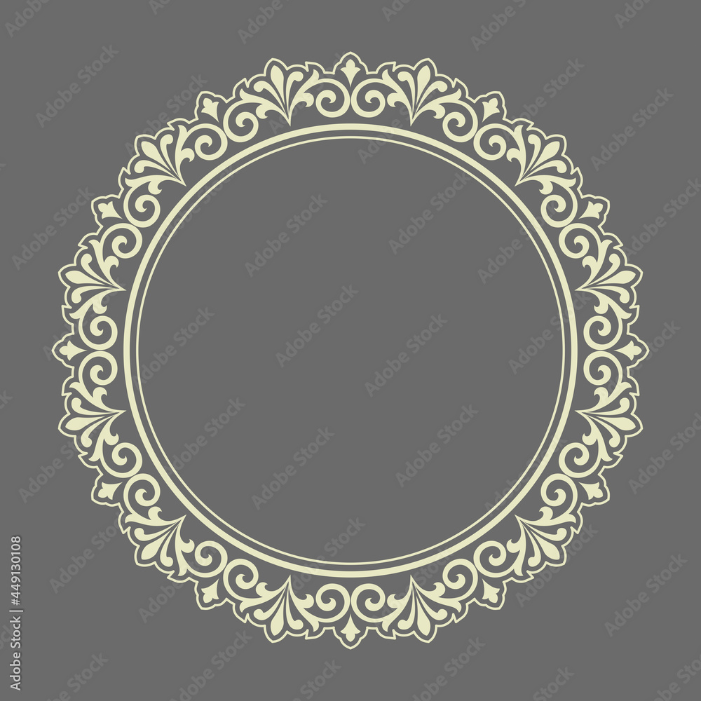 Decorative frame Elegant vector element for design in Eastern style, place for text. Floral gray border. Lace illustration for invitations and greeting cards Decorative frame Elegant vector element for design in Eastern style, place for text. Floral gray border. Lace illustration for invitations and greeting cards