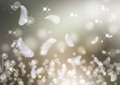 羽根_イルミネーション背景