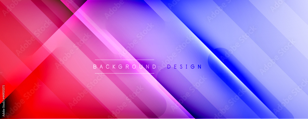 Abstract background. Shadow lines on bright shiny gradient background.