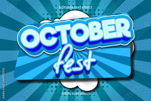 october fest editable text effect cartoon style