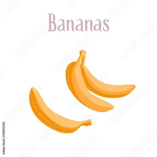 Delicious fresh yellow bananas. Healthy nutrition product.