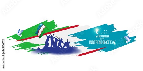 vector illustration for Uzbekistan independence day