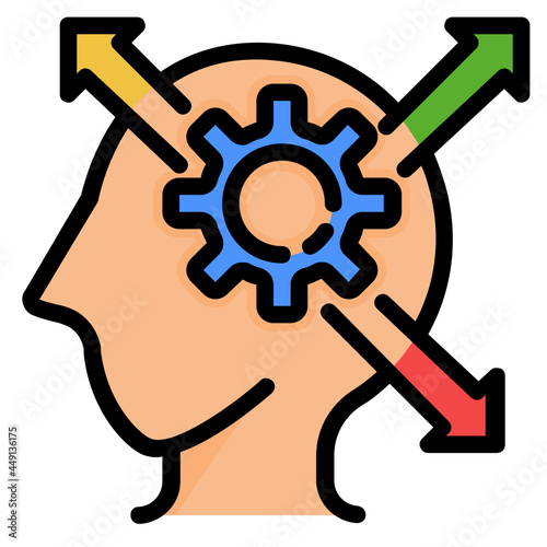 decision making line icon