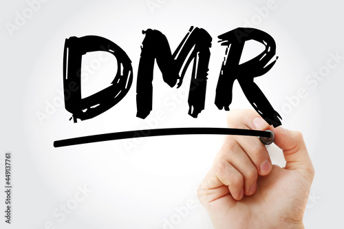 DMR - Direct Market Reseller acronym with marker, business concept background photo