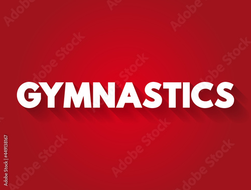 Gymnastics text quote, sport concept background