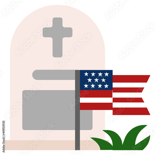 graveyard flat icon