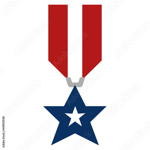 military medal flat icon