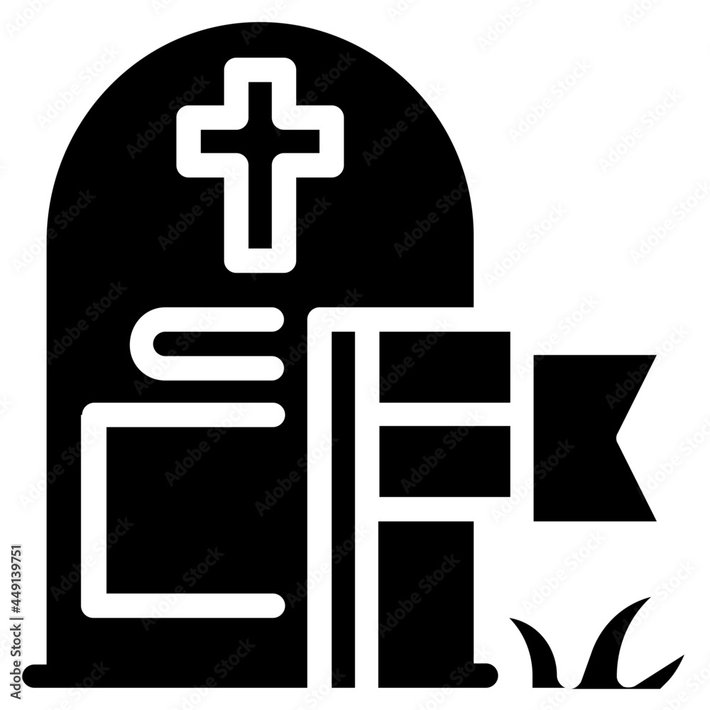 Obraz premium graveyard glyph icon