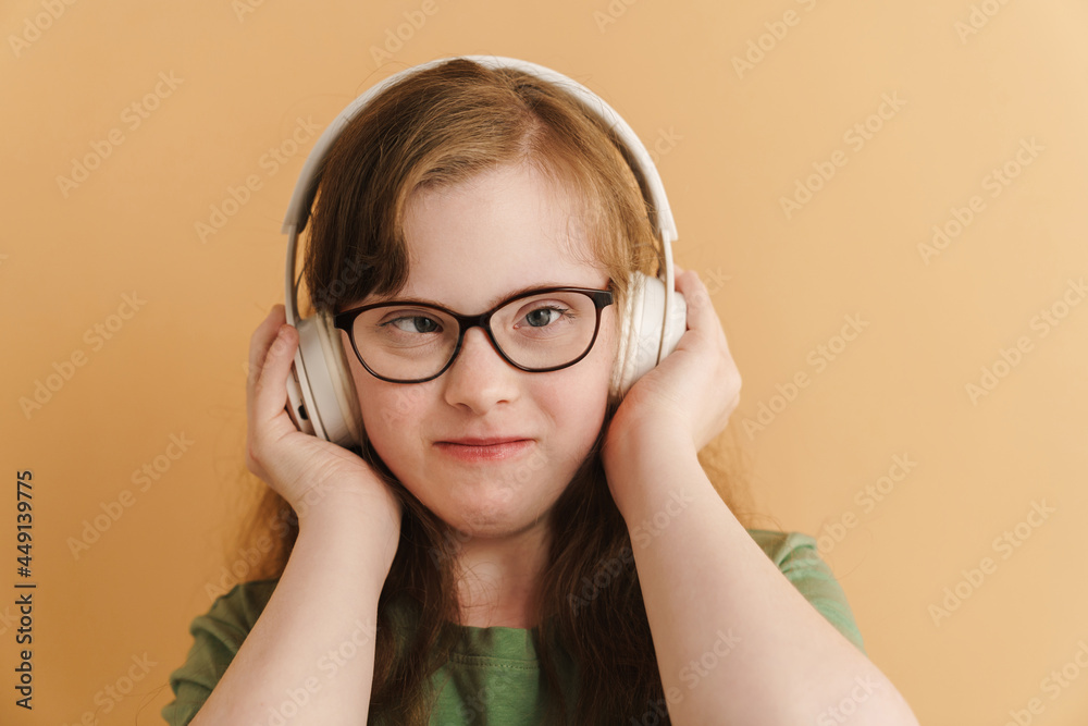 Young happy woman with down syndrome Young happy woman with down syndrome