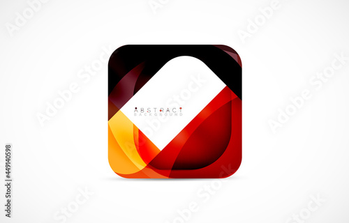 Minimal background. Abstract square shape with round corners created with wavy forms. Vector Illustration For Wallpaper, Banner, Background, Landing Page Free Download Minimal background. Abstract square shape with round corners created with wavy forms. Vector Illustration For Wallpaper, Banner, Background, Landing Page - GFXLoad