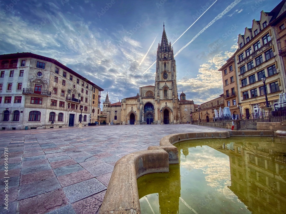 Oviedo cathedral in Asturias, Spain.
