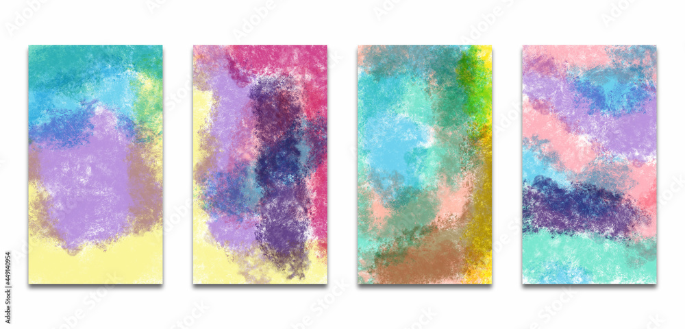 set of abstract watercolor backgrounds for modern online story design corporate social media cases. online banner