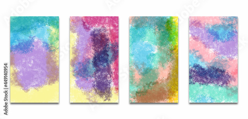 set of abstract watercolor backgrounds for modern online story design corporate social media cases. online banner