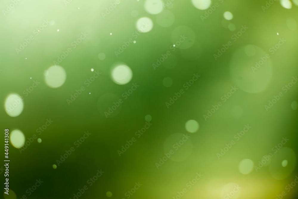 Green lights bokeh background.