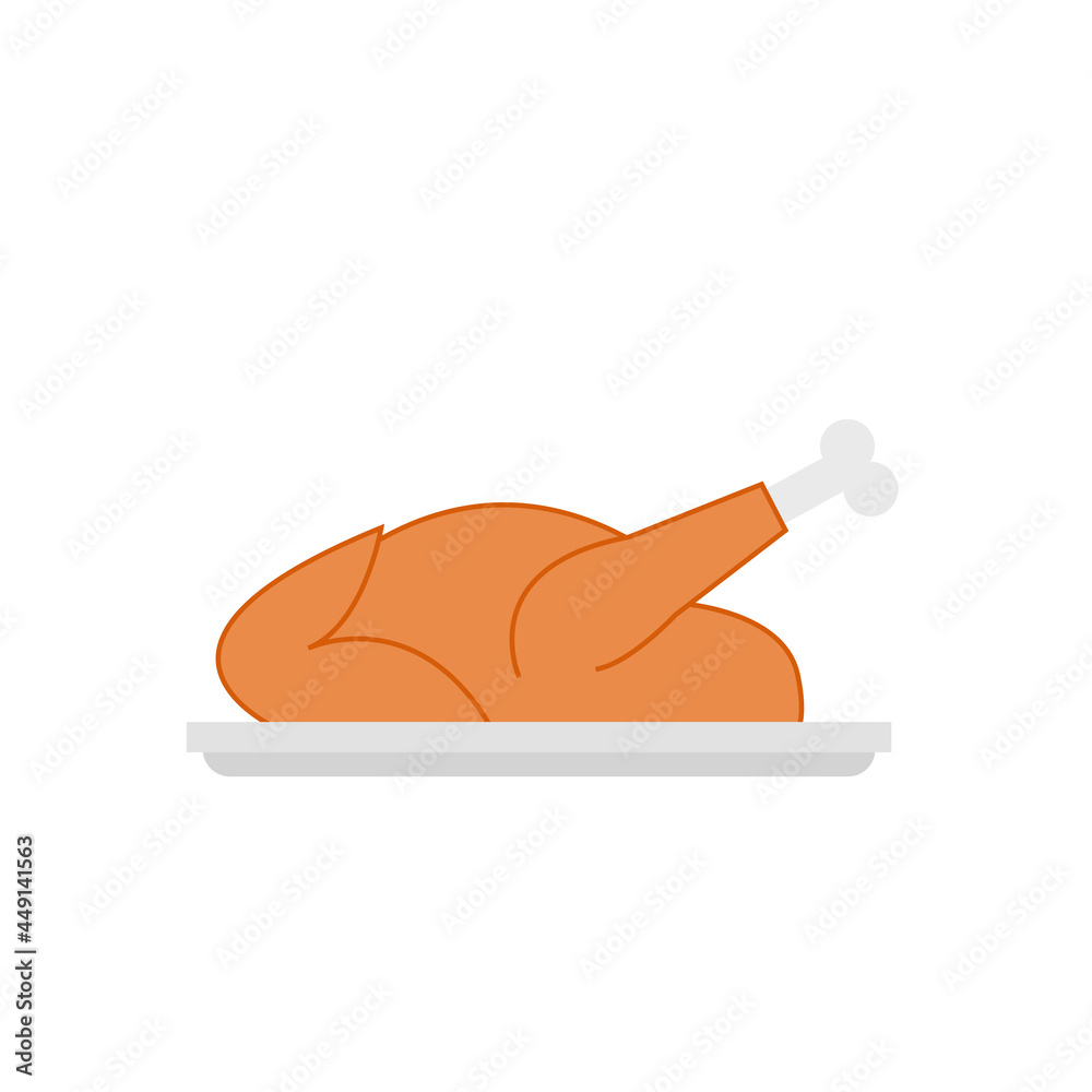 Isolated chicken design style isolated on white background Isolated chicken design style isolated on white background