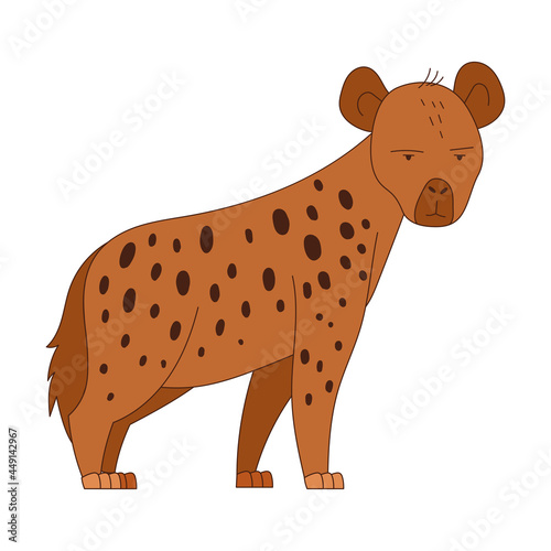 Hyena with Spotted Coat as African Animal Vector Illustration