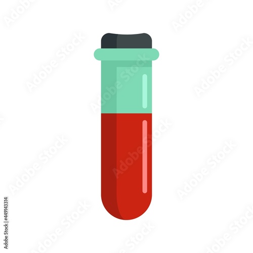 Lab test blood icon flat isolated vector
