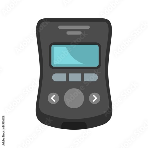 Diabetes glucometer icon flat isolated vector