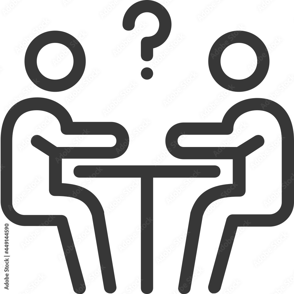 QUESTION MEETING LINE ICON QUESTION MEETING LINE ICON