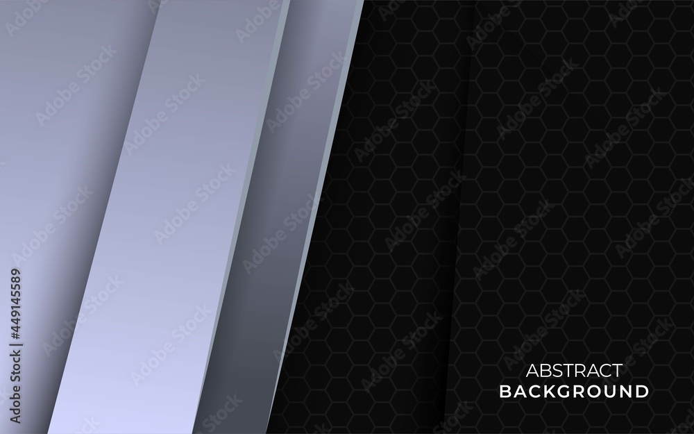 modern grey abstract background banner design in hexagon texture