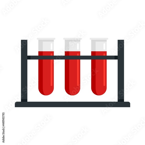 Test tubes stand icon flat isolated vector