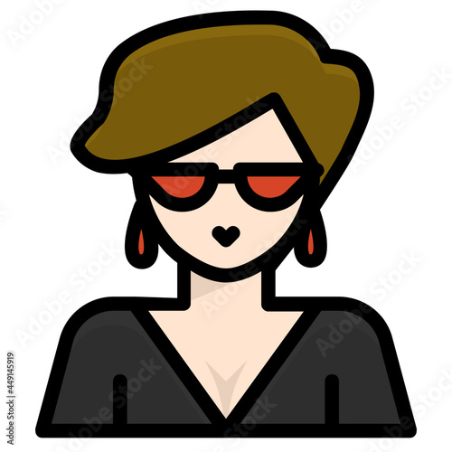fashionista line icon