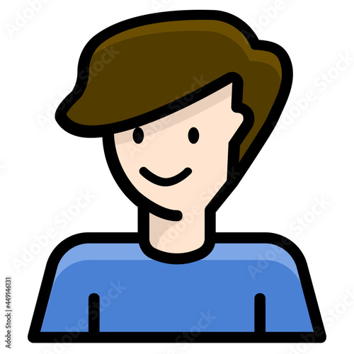 teenager line icon