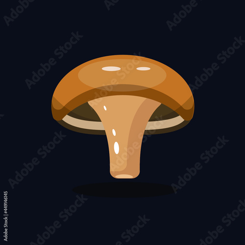 mushroom illustration with flat style, mushroom vector isolated design