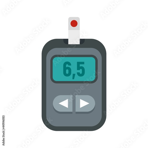 Modern glucometer icon flat isolated vector