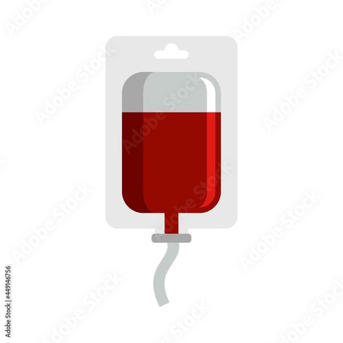 Hospital blood transfusion icon flat isolated vector