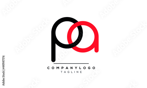 Abstract Letter Initial PA AP Vector Logo Design Template